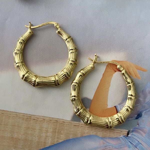 KEMİK DETAY HALKA KÜPE