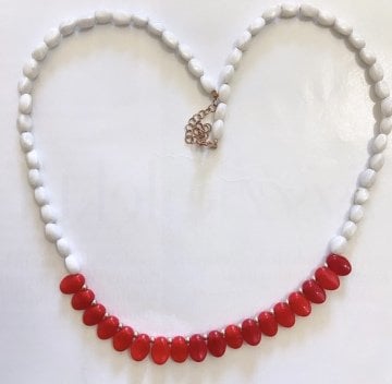 İNCİ MERCAN DOĞALTAŞ KOLYE