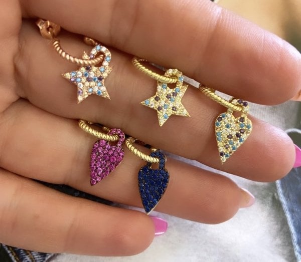 YILDIZ ZİRKON BURGU HALKA KÜPE