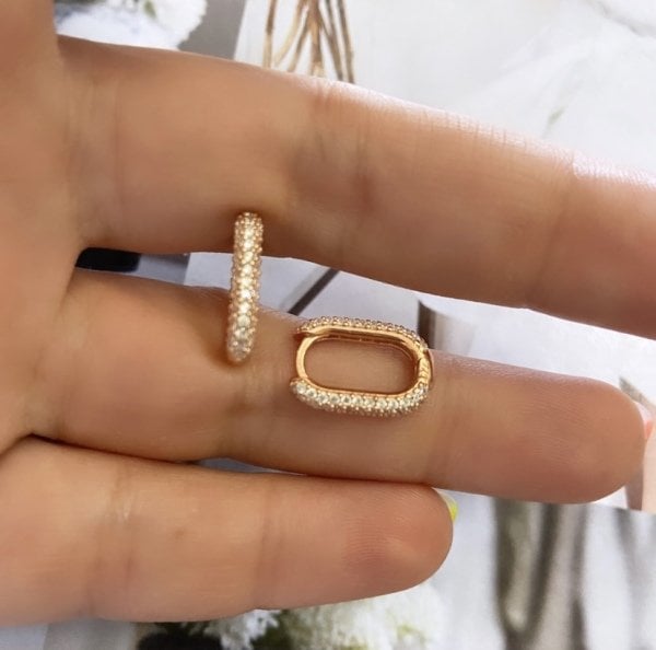 BEYAZ ZİRKON KLİPS KÜPE