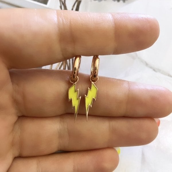 NEON SARI ŞİMŞEK KÜPE