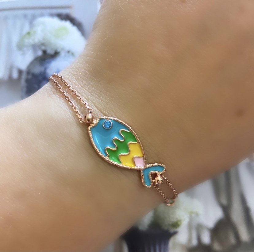 TROPİK RENK SEDEFLİ BALIK BİLEKLİK