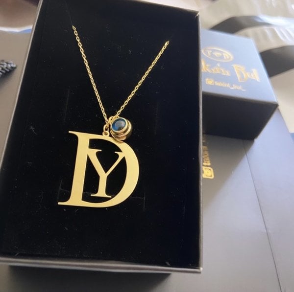 İÇİÇE HARF KOLYE