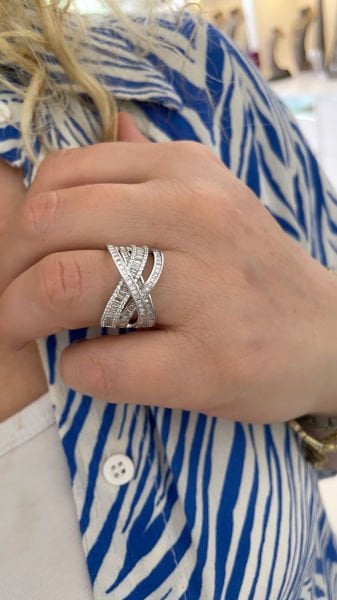 MOZANİT SARMA YÜZÜK