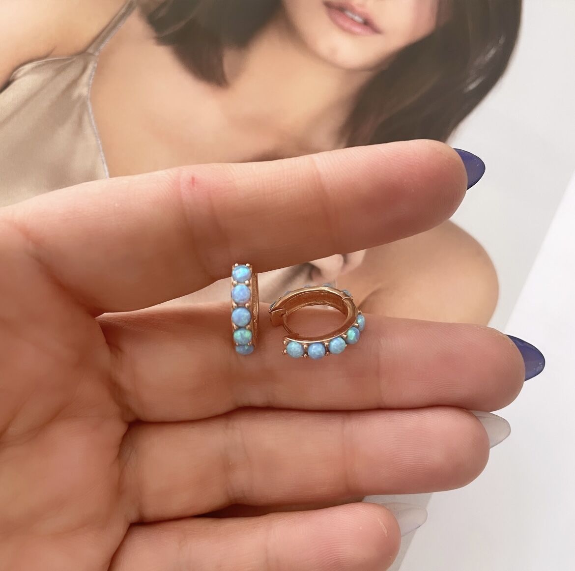 OPAL TAŞLI MİNİMAL HALKA