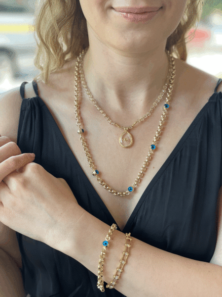 HAM KRİSTAL BEREKET KOLYESİ