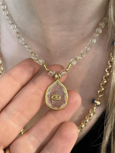 HAM KRİSTAL BEREKET KOLYESİ