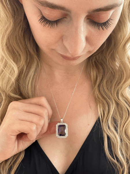 AMETİST TASARIM KOLYE