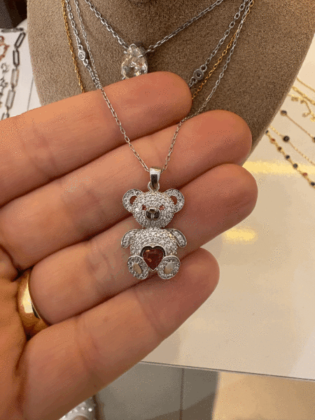 TAŞLI BEAR KOLYE
