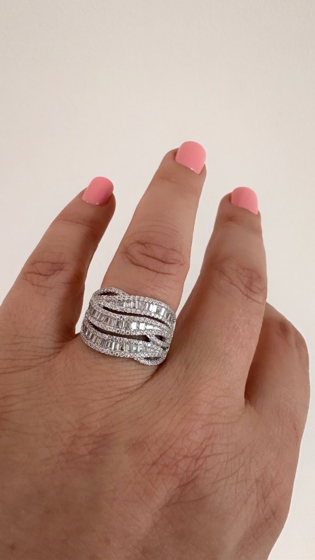 DALGA TASARIM MOZANİT YÜZÜK