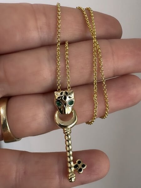 ASLANLI KİLİT İTHAL KOLYE