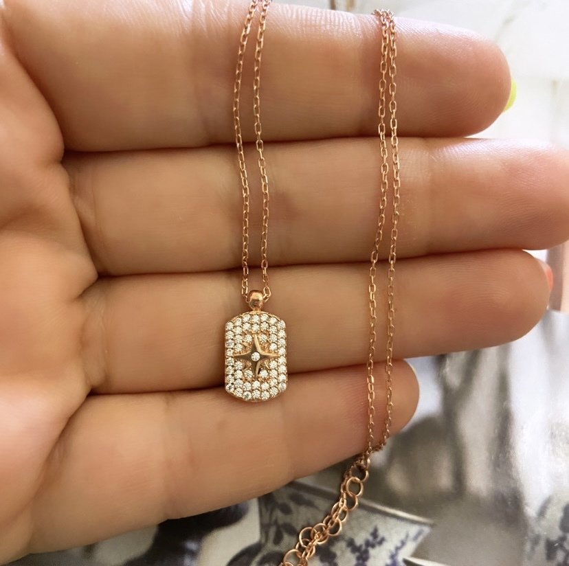 ZİRKON KUTUP YILDIZI KOLYE