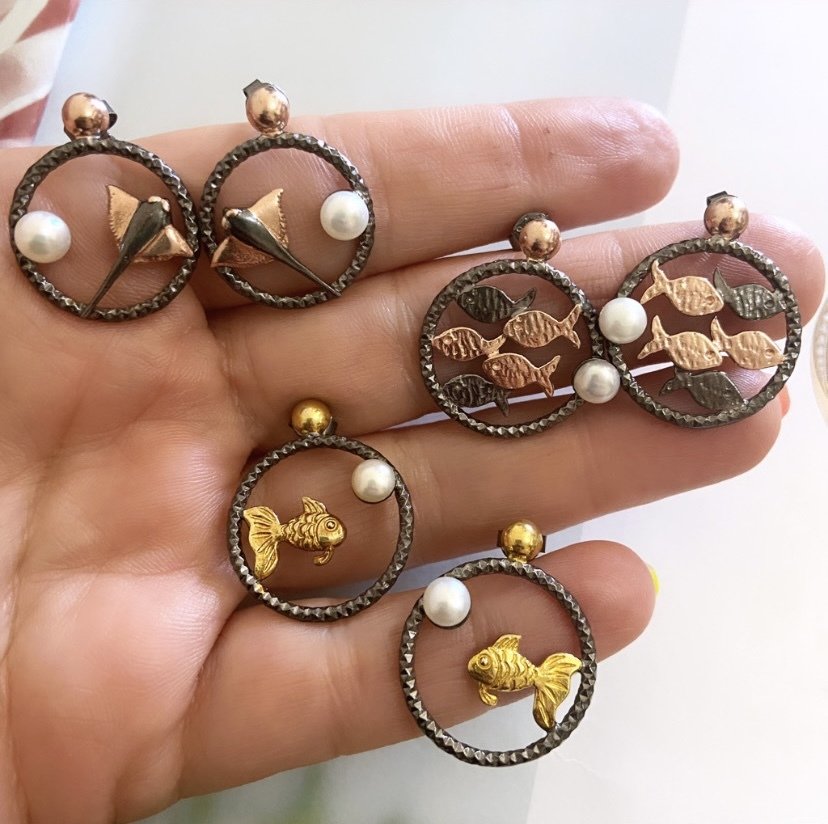 VİNTAGE VATOZ İNCİLİ KÜPE