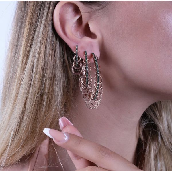 APM HALKA ZÜMRÜT DETAY İTHAL KÜPE