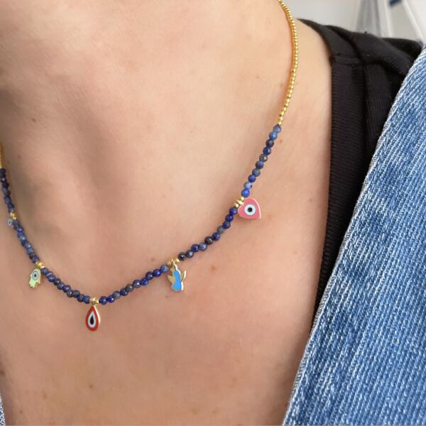 LAPİS LAZULİ ŞANS KOLYESİ