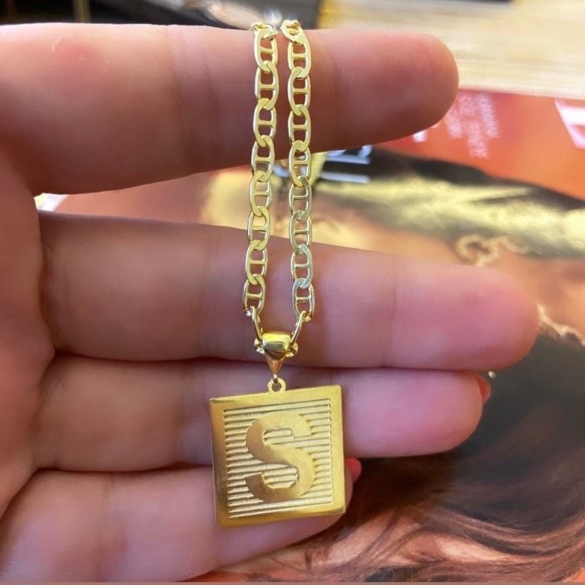 LAZER PLAKA HARF KOLYE