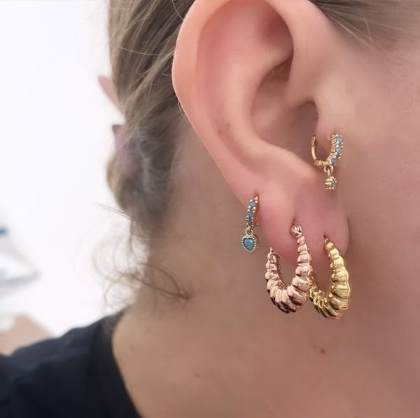 YELPAZE BOĞUM HALKA KÜPE(ORTA BOY)