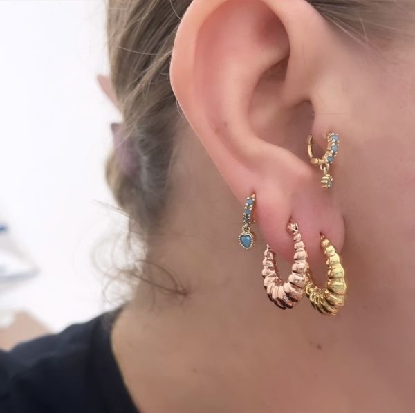 YELPAZE BOĞUM HALKA KÜPE(ORTA BOY)