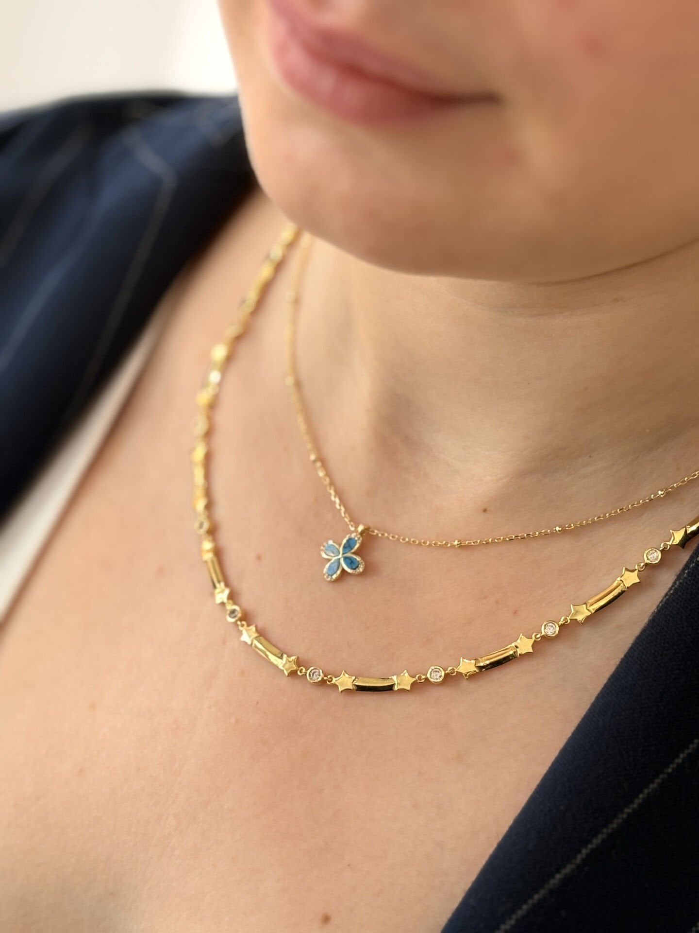 YILDIZ TASARIM ZİNCİR KOLYE