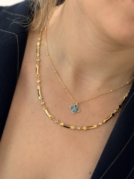 YILDIZ TASARIM ZİNCİR KOLYE