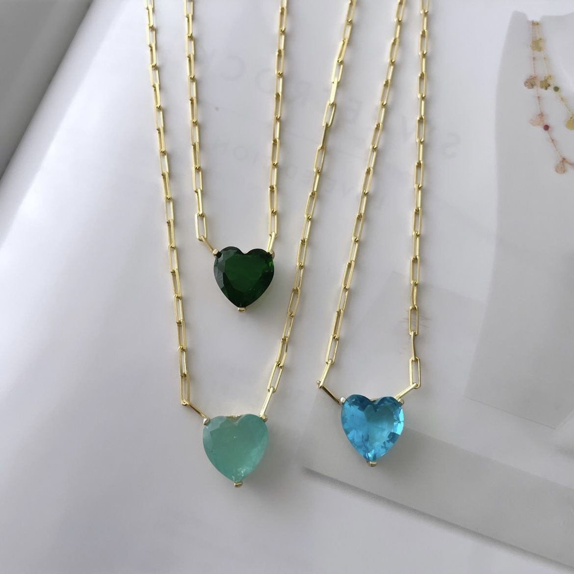 ATAÇ ZİNCİRLİ KALP KESİM KOLYE