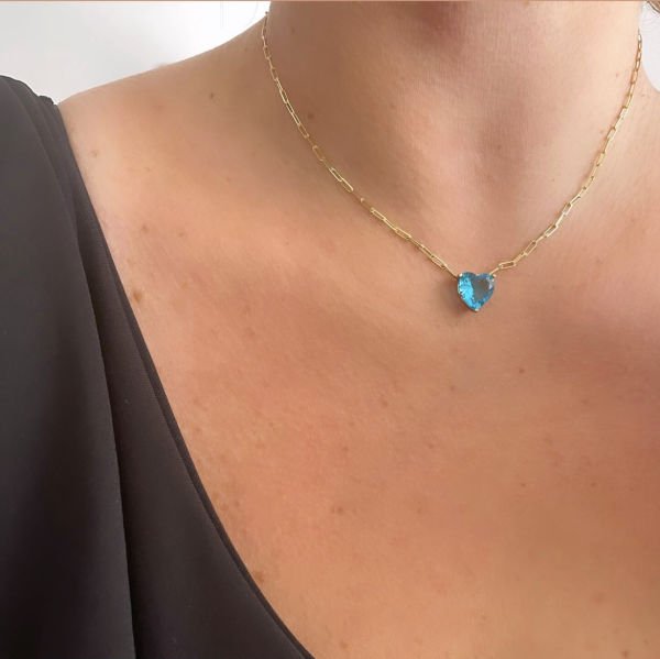 ATAÇ ZİNCİRLİ KALP KESİM KOLYE