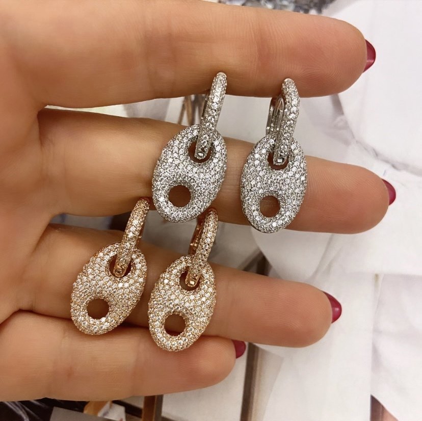 DÜĞME TAŞLI KÜPE