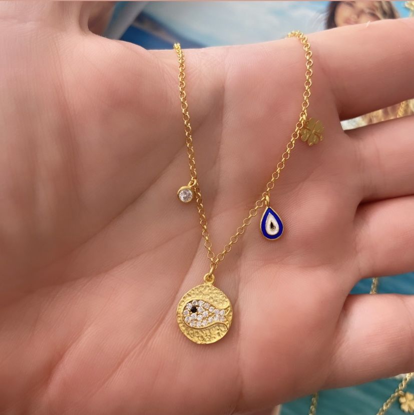 ANTİK BALIK DETAY ŞANS KOLYE