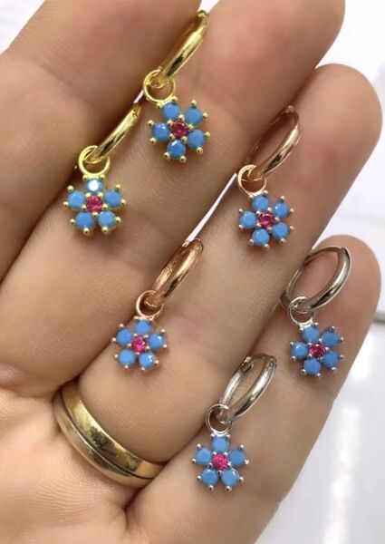 OPAL ÇİÇEK KÜPE