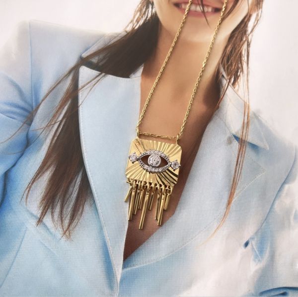 ÖZEL KESİM PLAKA GÖZ KOLYE