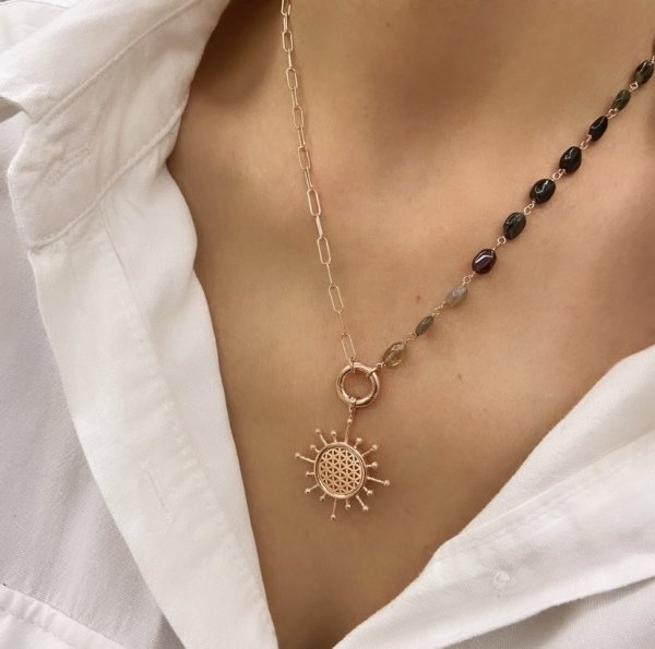 LOTUS GÜNEŞİ KOLYE