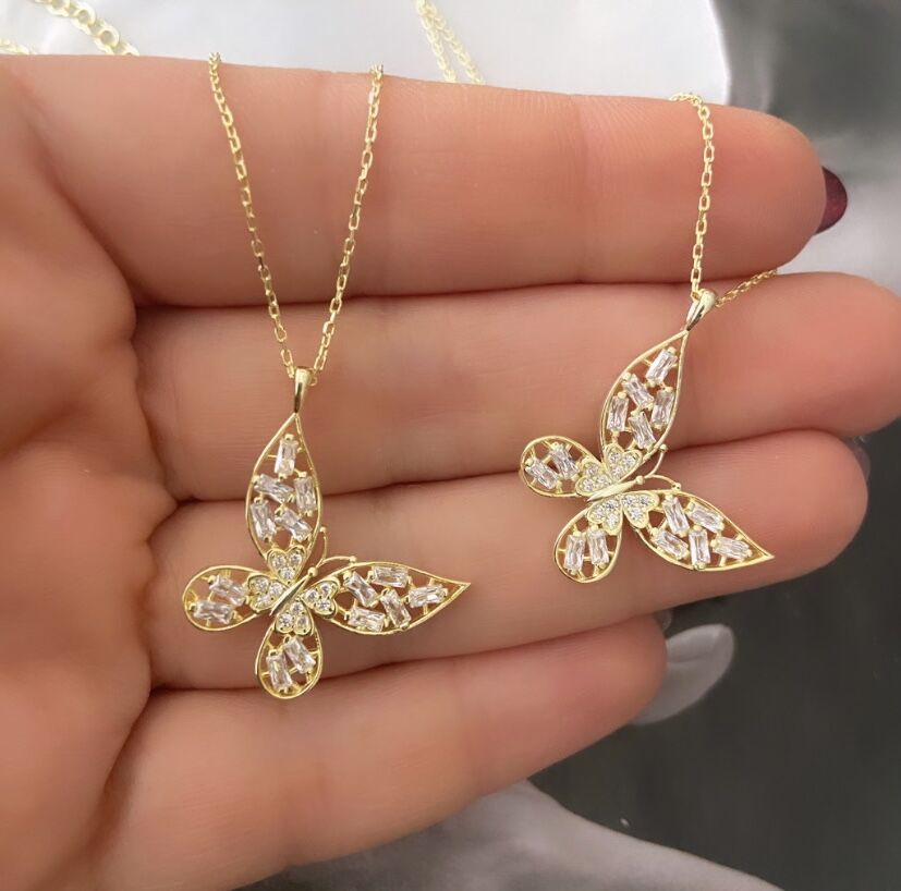 BAGET KELEBEĞİM KOLYE