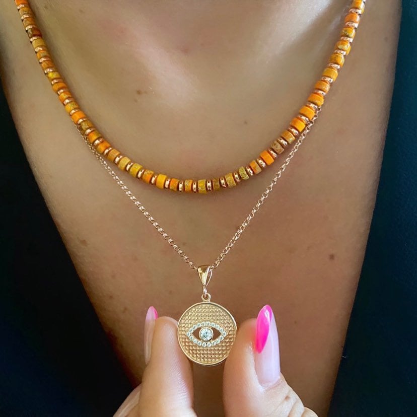 KAZIMA FRANSIZ GÖZ KOLYE