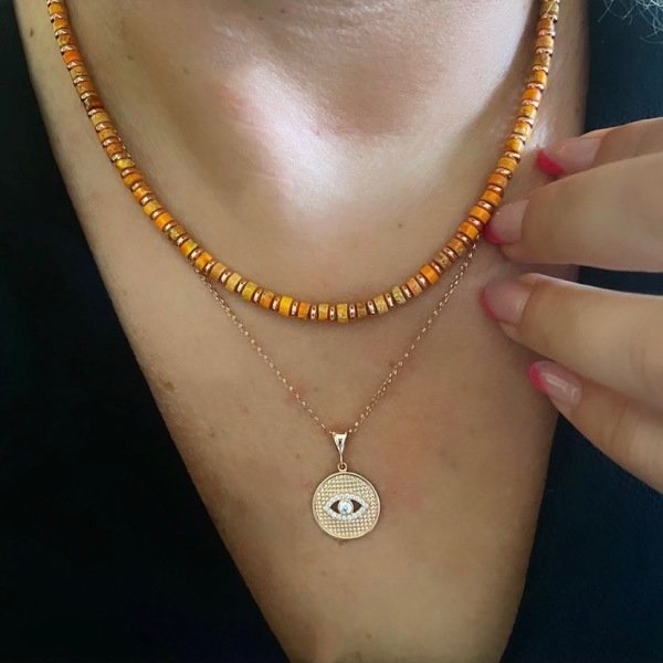 KAZIMA FRANSIZ GÖZ KOLYE