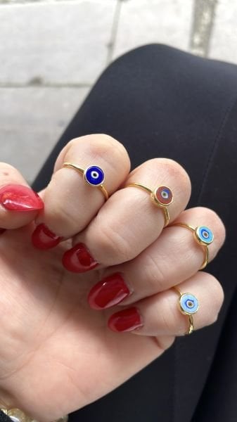 CAM NAZAR DETAY YÜZÜK