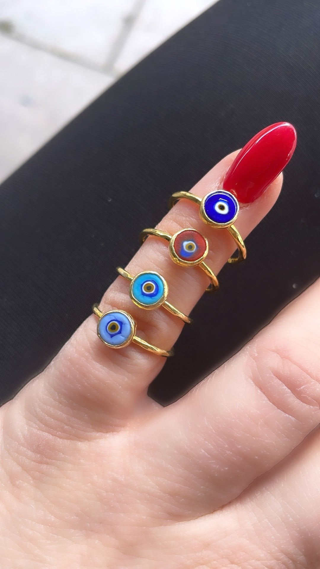 CAM NAZAR DETAY YÜZÜK