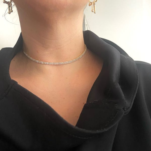 ÇİFT SIRA BAGET KALİTE CHOKER