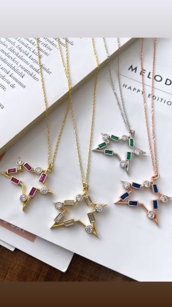 ASİMETRİK YILDIZIM KOLYE