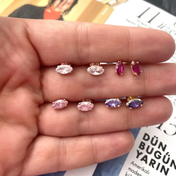 ZİRKON TEKTAŞ KÜPE