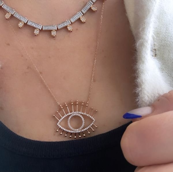 HAYALET GÖZ BAGET KOLYE