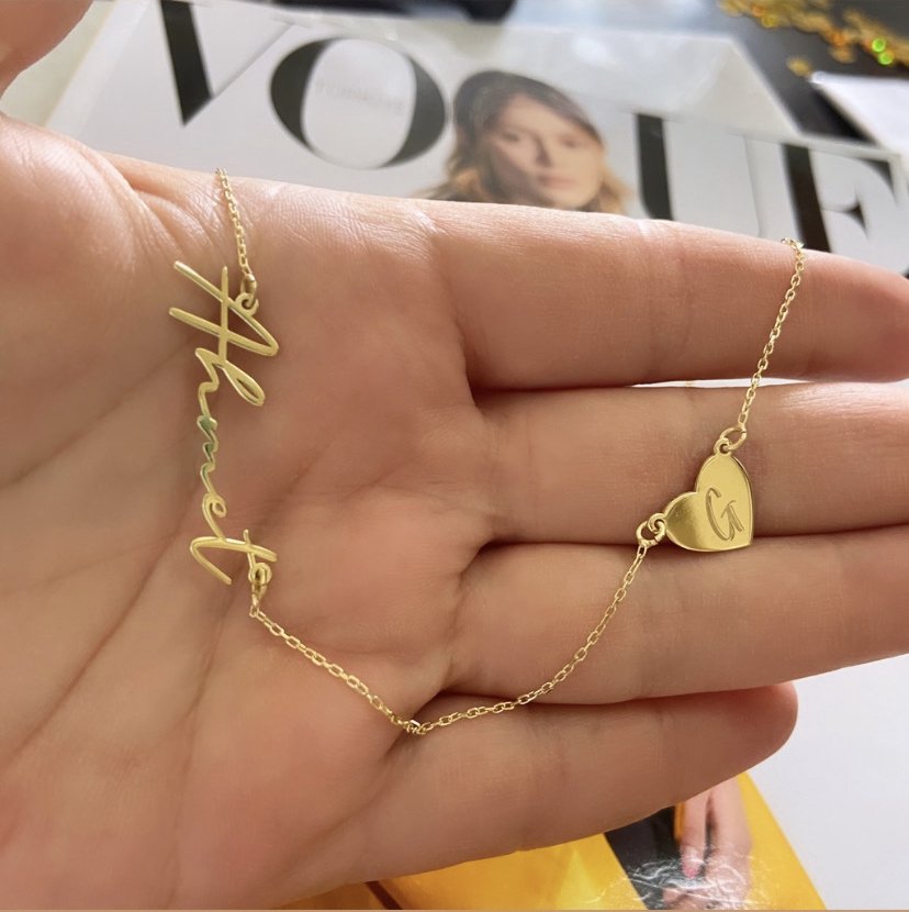 KALPLİ İSİM KOLYE