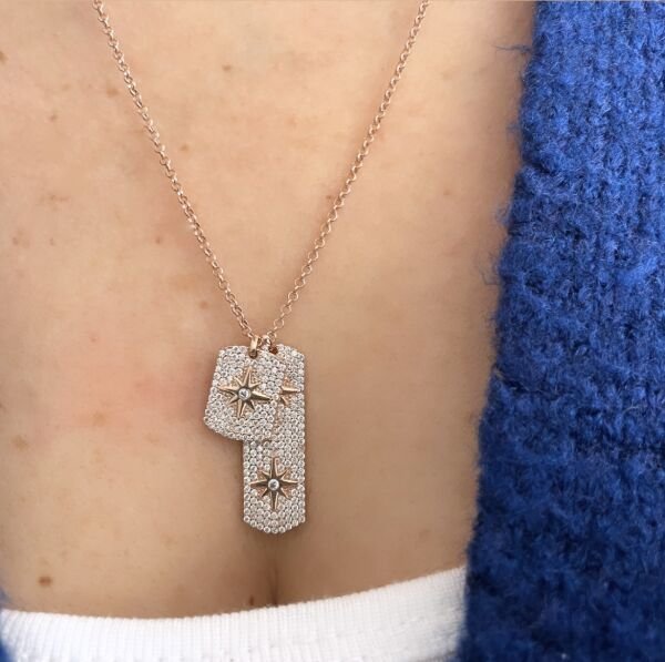 BAGET TASARIM KUTUP YILDIZI KOLYE