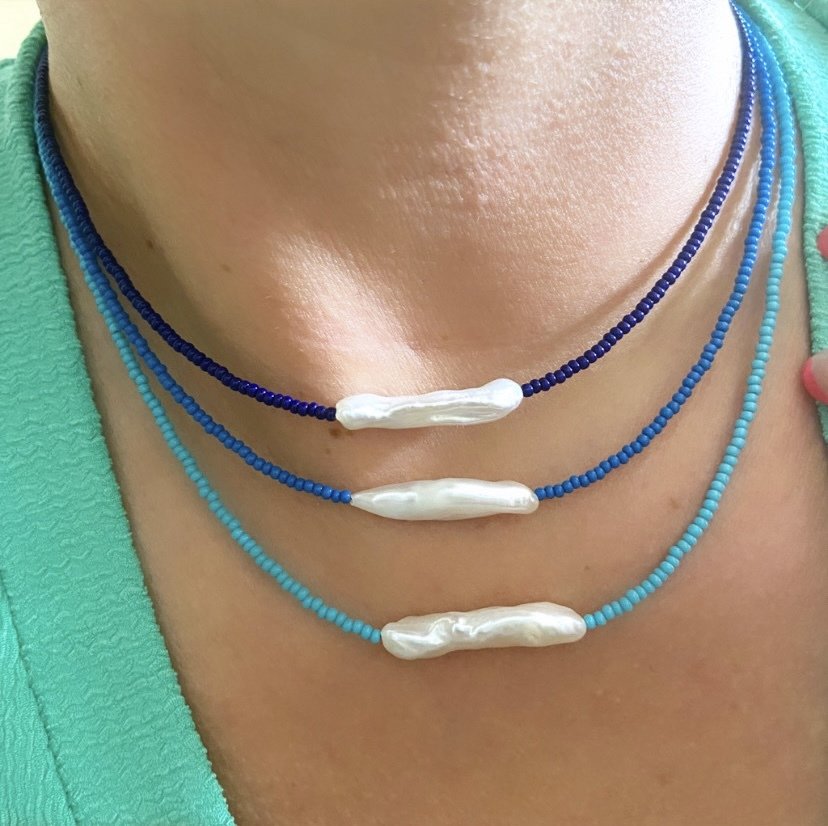 RENKLİ BAROK İNCİ KOLYE