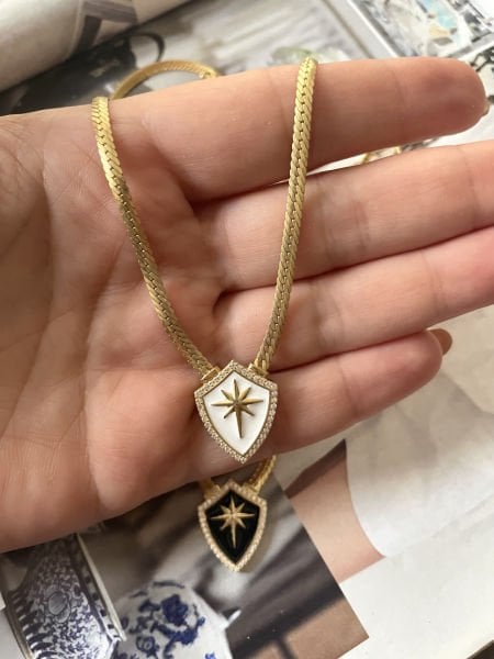 EZME ZİNCİRLİ İNGİLİZ KALKAN GERDANLIK