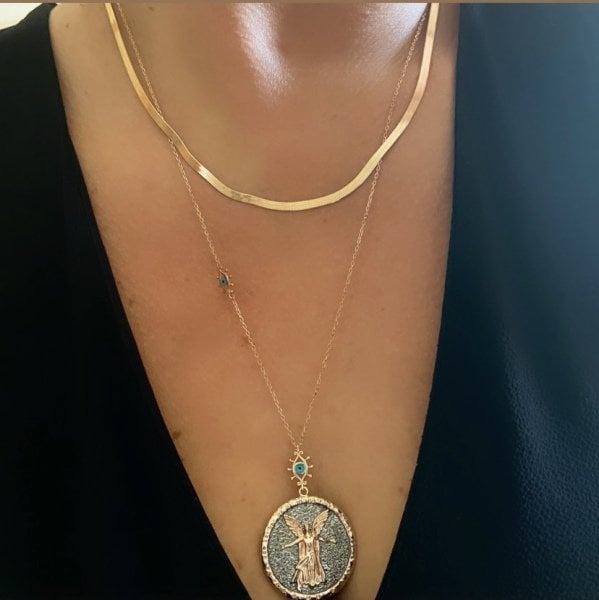 SAMUEL MELEK GÖZ DETAYLI KOLYE