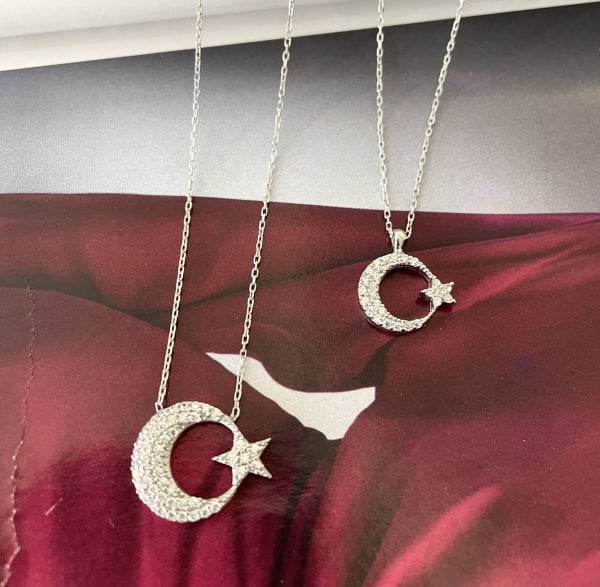 TAŞLI AYYILDIZ KOLYE