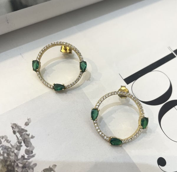 ZÜMRÜT KIRMA KÜPE