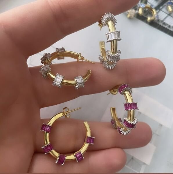 SURİ BAGET HALKA TASARIM KÜPE