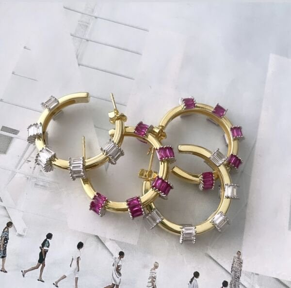 SURİ BAGET HALKA TASARIM KÜPE